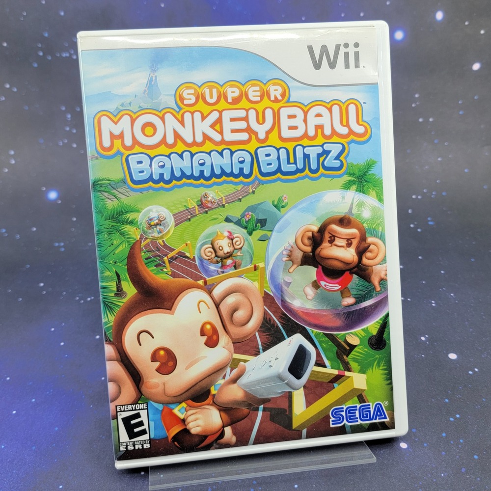 Super Monkey Ball Banana Blitz Nintendo Wii Sega Game CIB RVL-RSME-USA